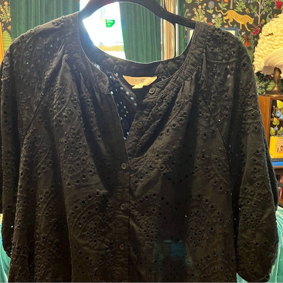 Black eyelet babydoll dress - Picture 4 of 4